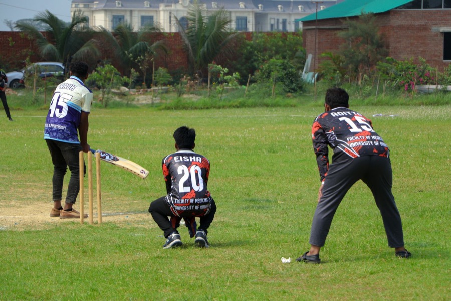 School cricket on a village green